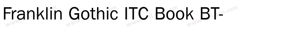 Franklin Gothic ITC Book BT字体转换